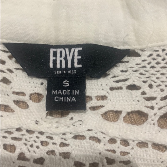 Frye Cream Crochet Accent Blouse - Picture 3 of 3